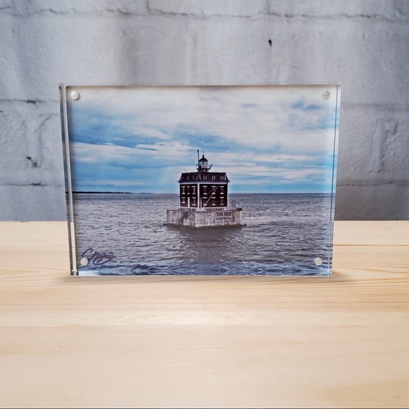 Acrylic Block Lighthouse Table top Print - Picture 1 of 3